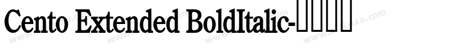 Cento Extended BoldItalic字体转换